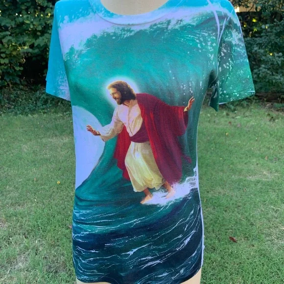 🏄‍♂️NWOT Surfing Jesus T-Shirt🏄‍♂️ - Picture 6 of 14